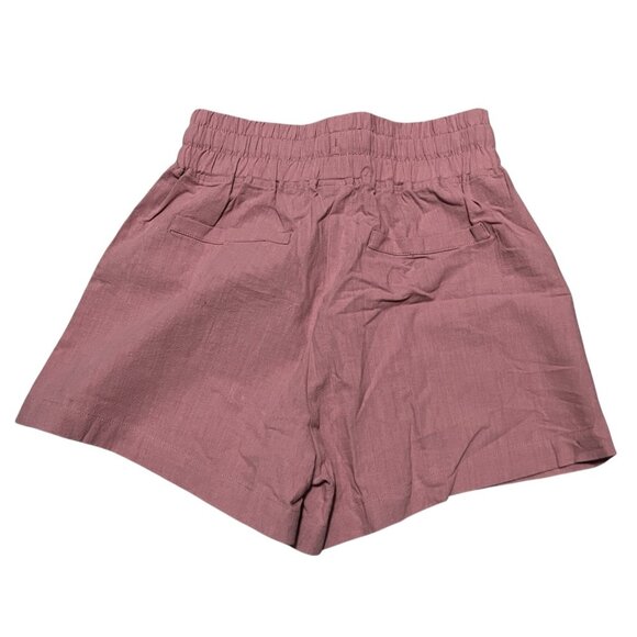 Halara Cotton Front Zipper Pocket Beaded Drawstring Shorts Sz XS Womens Pink - Picture 2 of 7